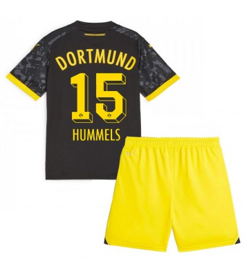 Lacne Dětský Futbalové dres Borussia Dortmund Mats Hummels #15 2023-24 Krátky Rukáv - Preč (+ trenírky)